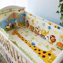 Скидка! Комплект постельного белья для малышей из 6 предметов Комплект постельного белья для детской кроватки, включает в себя(бампер+ простыня+ наволочка