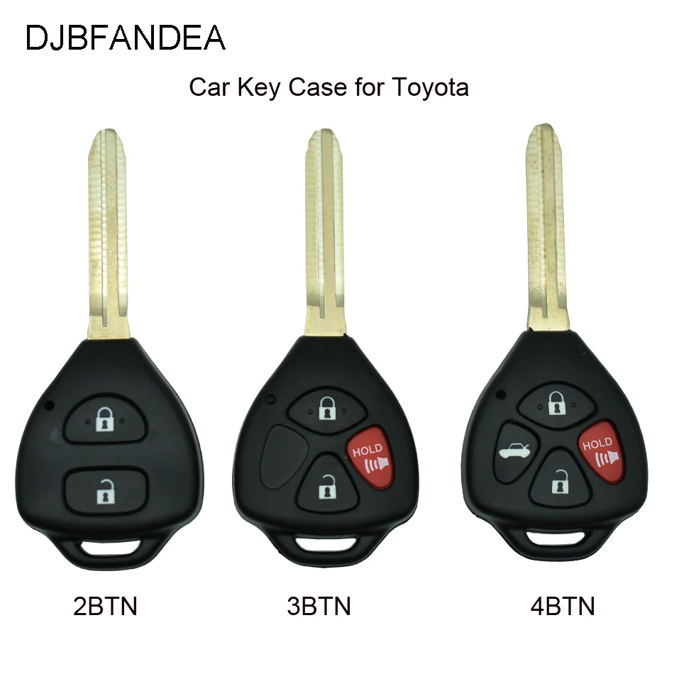 DJBFANDEA 2/3/4 кнопка дистанционного ключа автомобиля оболочки чехол Fob для Toyota Camry 2007