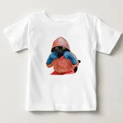 Новое поступление, летняя кавайная футболка для детей Модная хлопковая футболка с 3D принтом кошки-боксинга детская одежда, футболка YUDIE