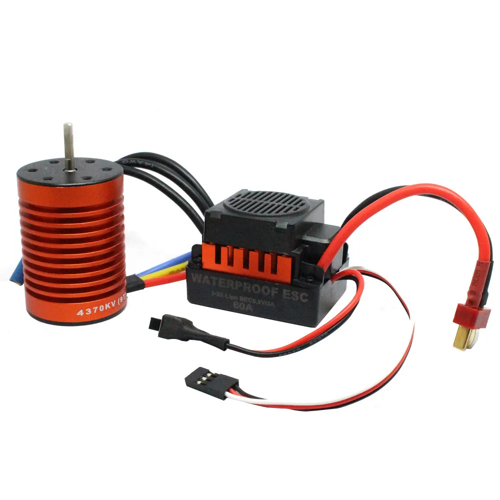 9T 4370KV бесщеточный двигатель + 60A ESC контроллер скорости Combo ME720 для 1/10 RC автомобиля