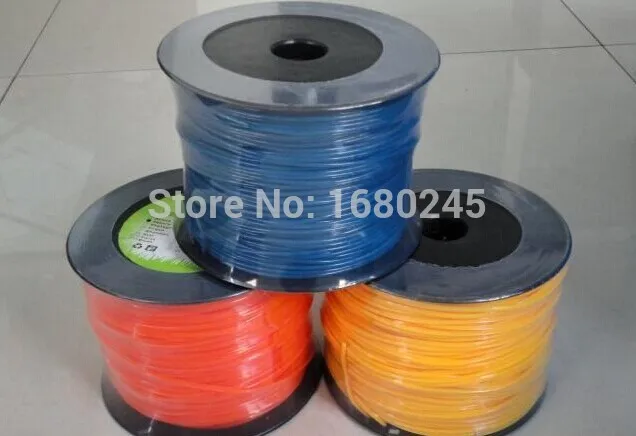 Mowing line rope nylon  line of Square&round 3.0mmX 90m Trimmer Line Spool Whipper Snipper Cord  Grass trimmer head Nylon line