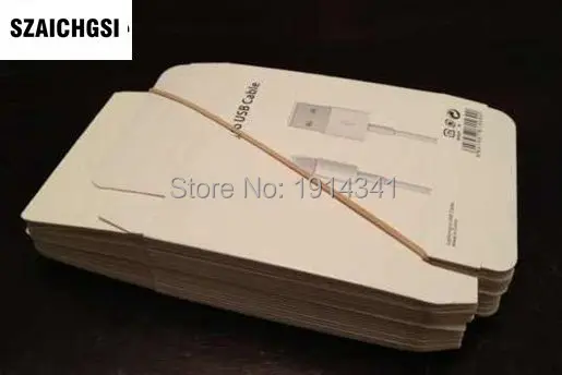 

SZAICHGSI Retail Box package for 8 Pin USB charger Cable Cord for IOS 10 9.3 iPhone 7 6 plus 5 iPod Touch 5th wholesale 1000pcs