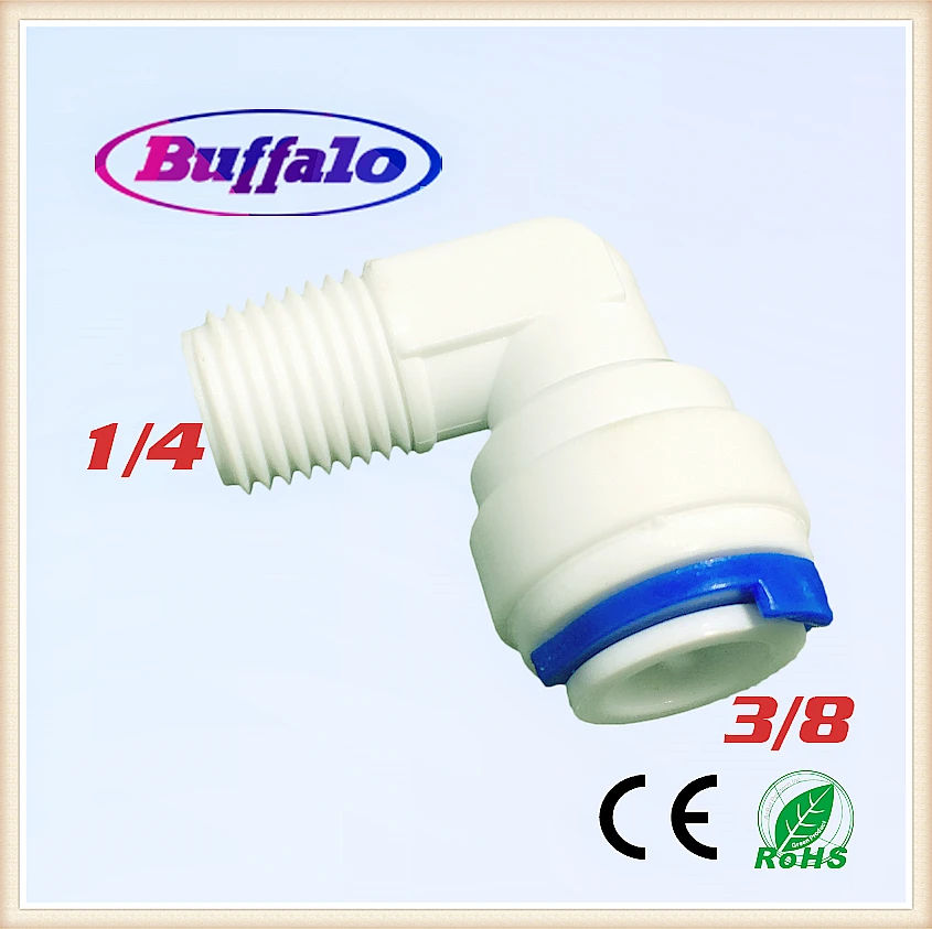

100PCS 3/8" Hose 1/4" Male Threaded Elbow Connection Quick Connect RO Water Reverse Osmosis Aquarium System connector Fittings