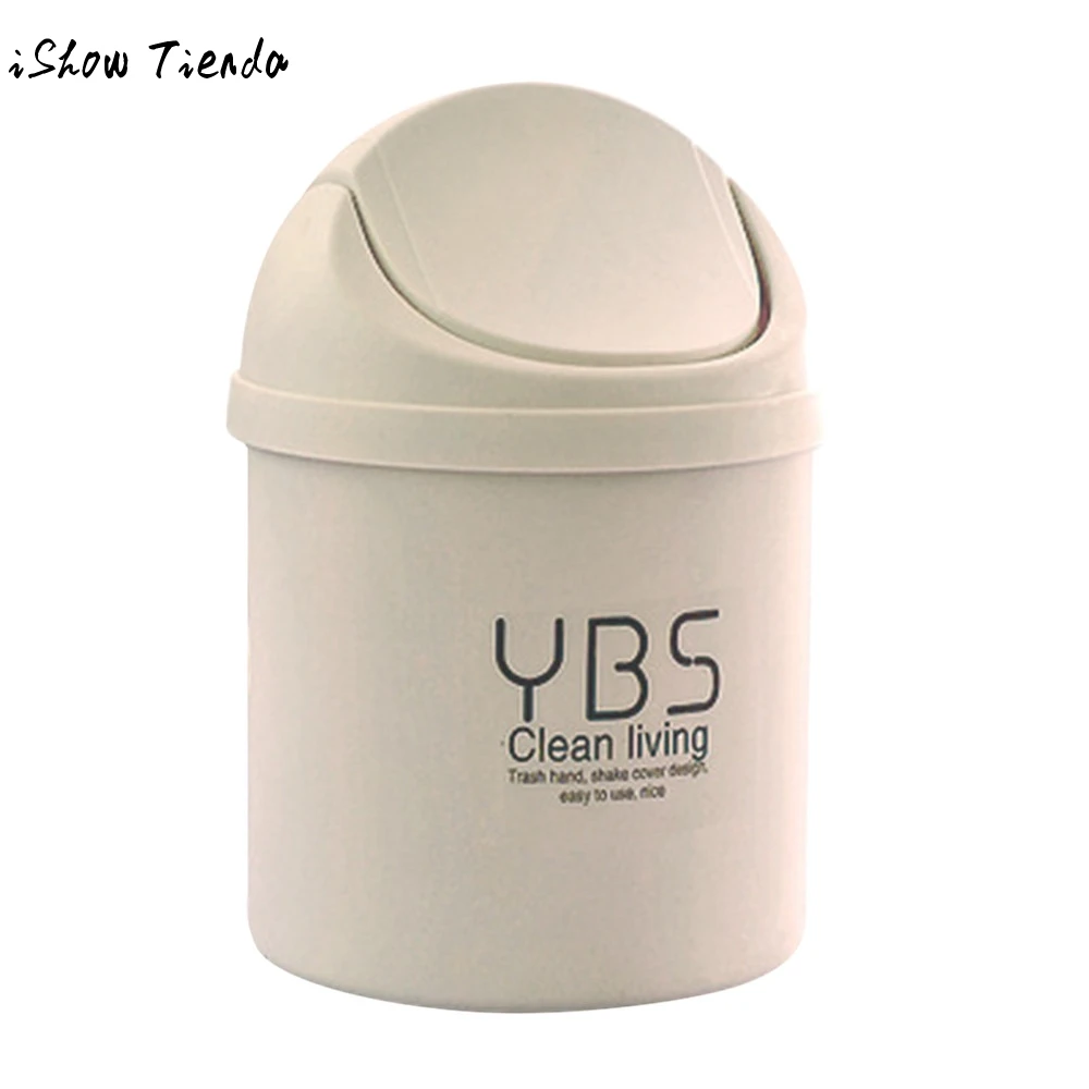 

Waste Bins Trumpet Desktops Mini Creative Covered Kitchen Living Room Trash Can desktop garbage cleaning barrel Organizer