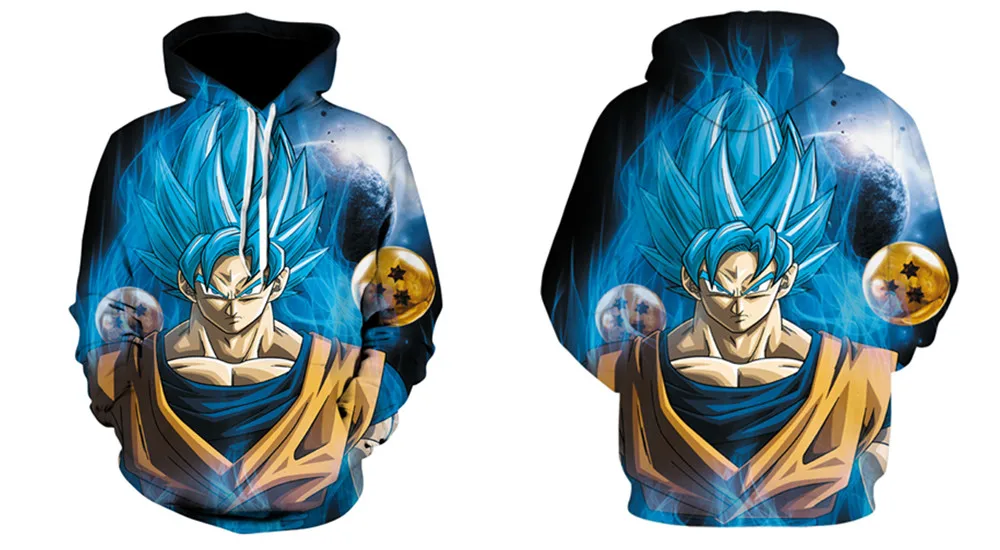 3D толстовки с капюшоном Dragon Ball Толстовка для мужчин и женщин Dragon Ball Z Аниме модные повседневные спортивные костюмы куртки для мальчиков пуловер с капюшоном
