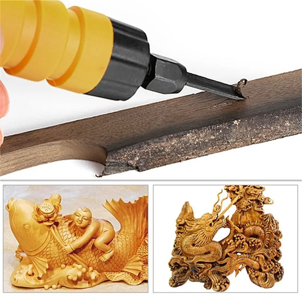 

Flexible Wood Chisel Carving Tool Set Furniture Wood Carving Tool Electric Chisel+5 Carving Tips Wrench Flexible Flex Shaft
