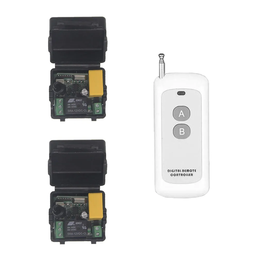 

500m Mini AC 220V 1 CH 1CH 10A RF Wireless Remote Control Switch System Transmitter Receiver Console Acess Door Light Motor
