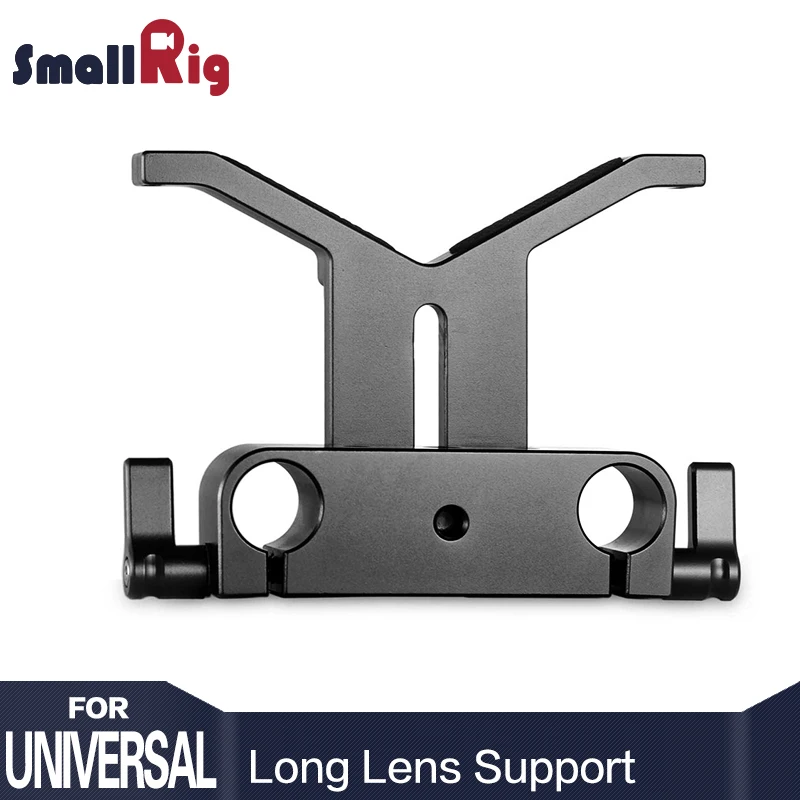 

SmallRig DSLR Camera 15mm Lens Support Bracket Height Adjustable for Long Telescope Lens on 15mm Rods -1087