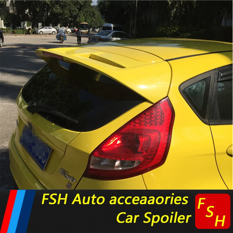 

For Ford Fiesta Spoiler High Quality ABS Material Car Rear Wing unpaint Color Rear Spoiler For Ford Fiesta Spoiler 2006-2017