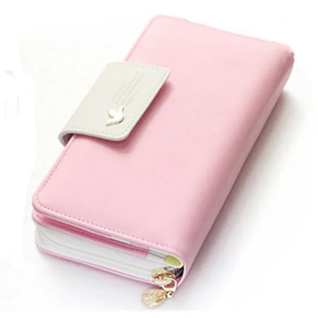 womens purse 2018 fashion pu leather wallets womens money card holder pink female zipper wallet coin - Pink Card Holder womens purse 2018 fashion pu leather wallets womens money card holder pink female zipper wallet coin - Pink Card Holder