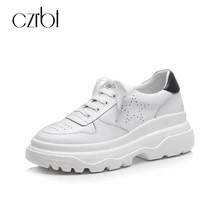 CZRBT/ женские туфли на плоской подошве; сезон весна-лето тонкие туфли на каблуке 6,5 см; женские повседневные Нескользящие туфли ручной работы из натуральной кожи на шнуровке