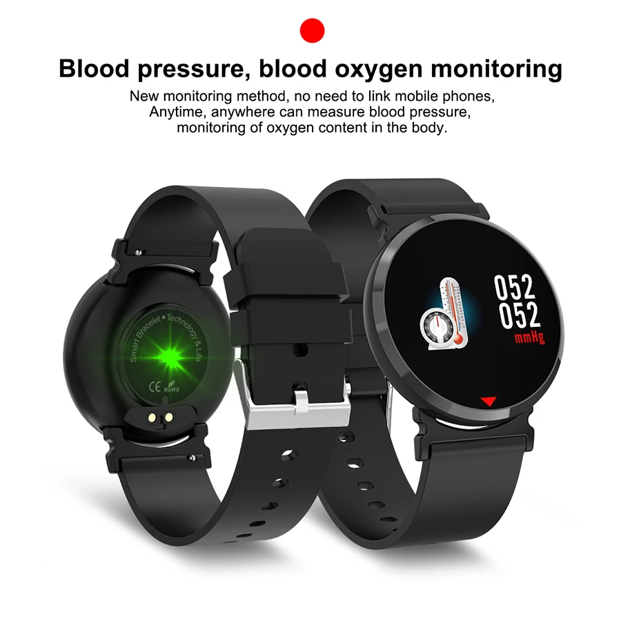 SCOMAS Fashion Smart Watch OLED Display Heart Rate Monitor Blood Oxygen Sports Relogio Smartwatch For Men Women