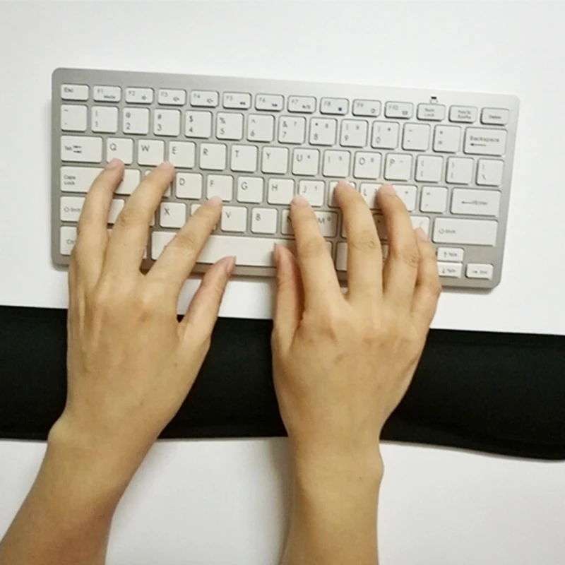 Black PC Keyboard Wrist Gel Cushion Platform Hands Wrist Rest Support Comfort Pad TR Keyboard Wrist Gel Cushion