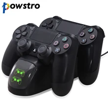 Контроллер двойной зарядка через usb док-станция для зарядки для рабочего стола, Зарядное устройство для PS4/PS4 тонкий/PS4 Pro контроллер