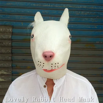 

Top Grade Lovely Cartoon Judy Rabbit Masks Full Head Mask Halloween Masquerade Fancy Dress Party Cosplay Costume Long Ears Pet