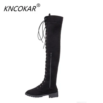 

KNCOKAR 2017 autumn/winter new products hot style women's boots are wearing knee-high casual style boots