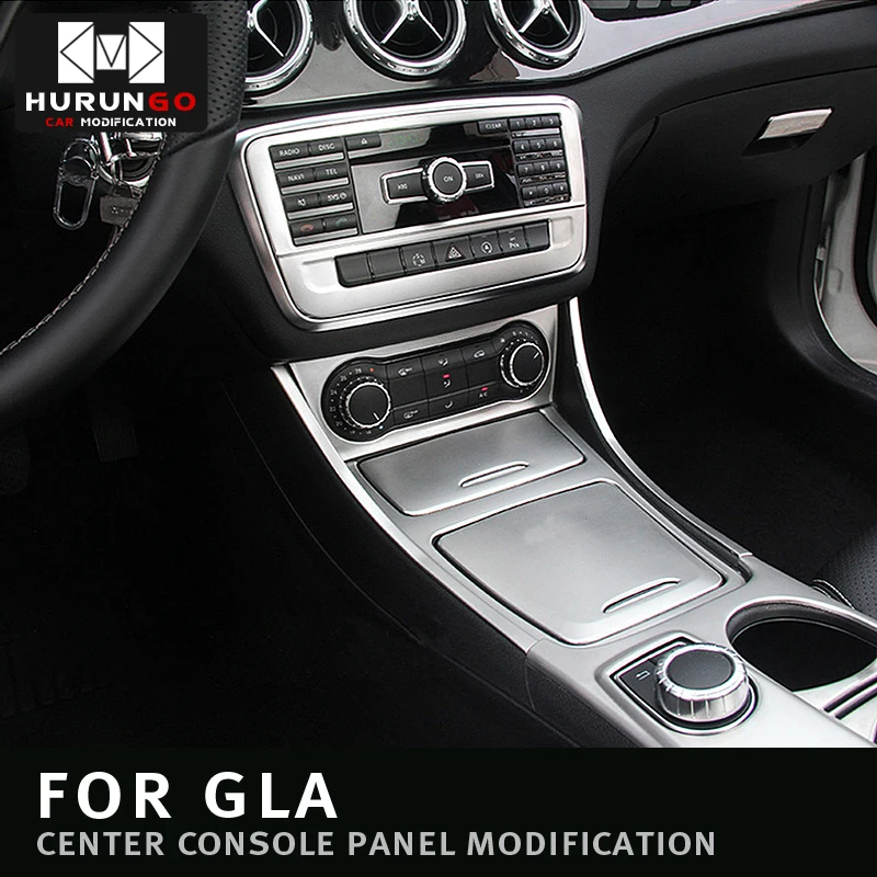 

NEW 3D Chrome Center Console Panel Trim Sticker Decoration For Mercedes Benz A/GLA/CLA Class 200 220 260 W176 A180 Car Accessory