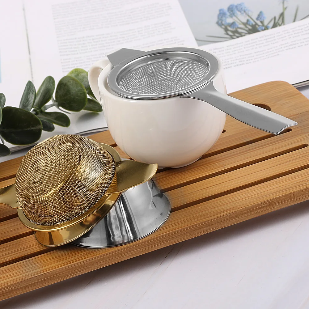 2019New 1 Набор многоразовые тонкие фильтры для чая Kongfu сетчатый дуршлаг из нержавеющей стали многоразовое ситечко для заварочного чайника с ручкой