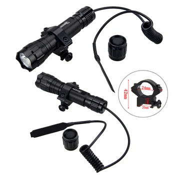 Tactical Light Outdoor Rifle Hunting Flashlight 5000 lumens Weapon Light LED Lanterna Fit 20mm Rail Scope 2