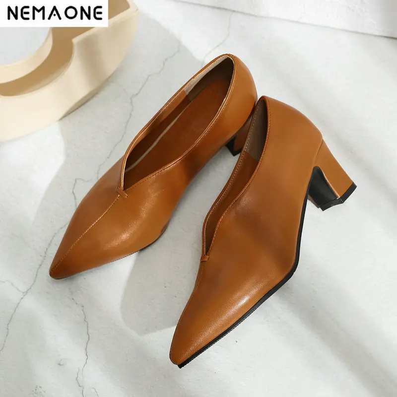 

NEMAONE Women's shoes pumps shoes women's spring and autumn season 2019 new tongs high heels shoes