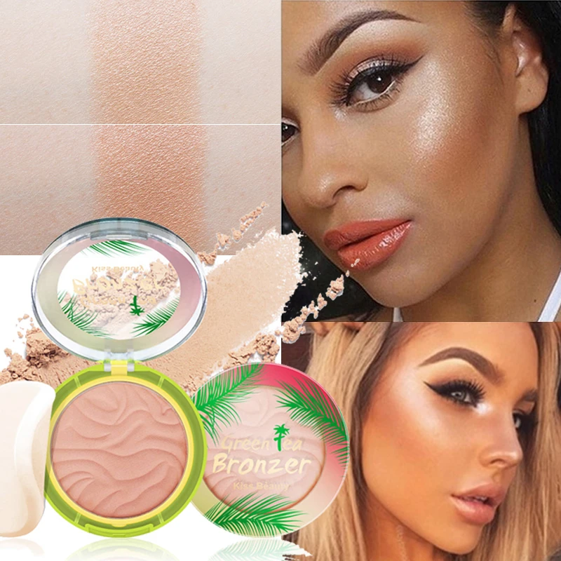 

3D Face Bronzer Compact Powder Oil Control Cheek Concealer Matte Contour Shading Makeup Oil-free Bronzing Palette