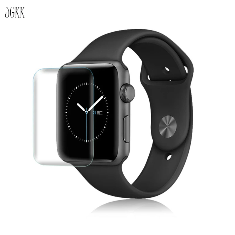 JGKK 2 шт для iWatch Apple Watch серии 1/2/3 38 мм 42 мягкая ТПУ 3D прозрачная защитная пленка