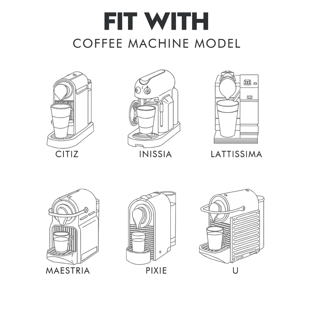 Заводская, заправка кофе Nespresso, капсулы из нержавеющей стали, многоразовые капсулы Nespress, многоразовые итальянские фильтры для кофе