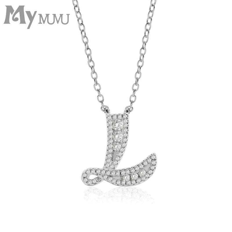 Letter Necklace Female White Gold Simple Personality Fashion 2020 New Hot | Украшения и аксессуары