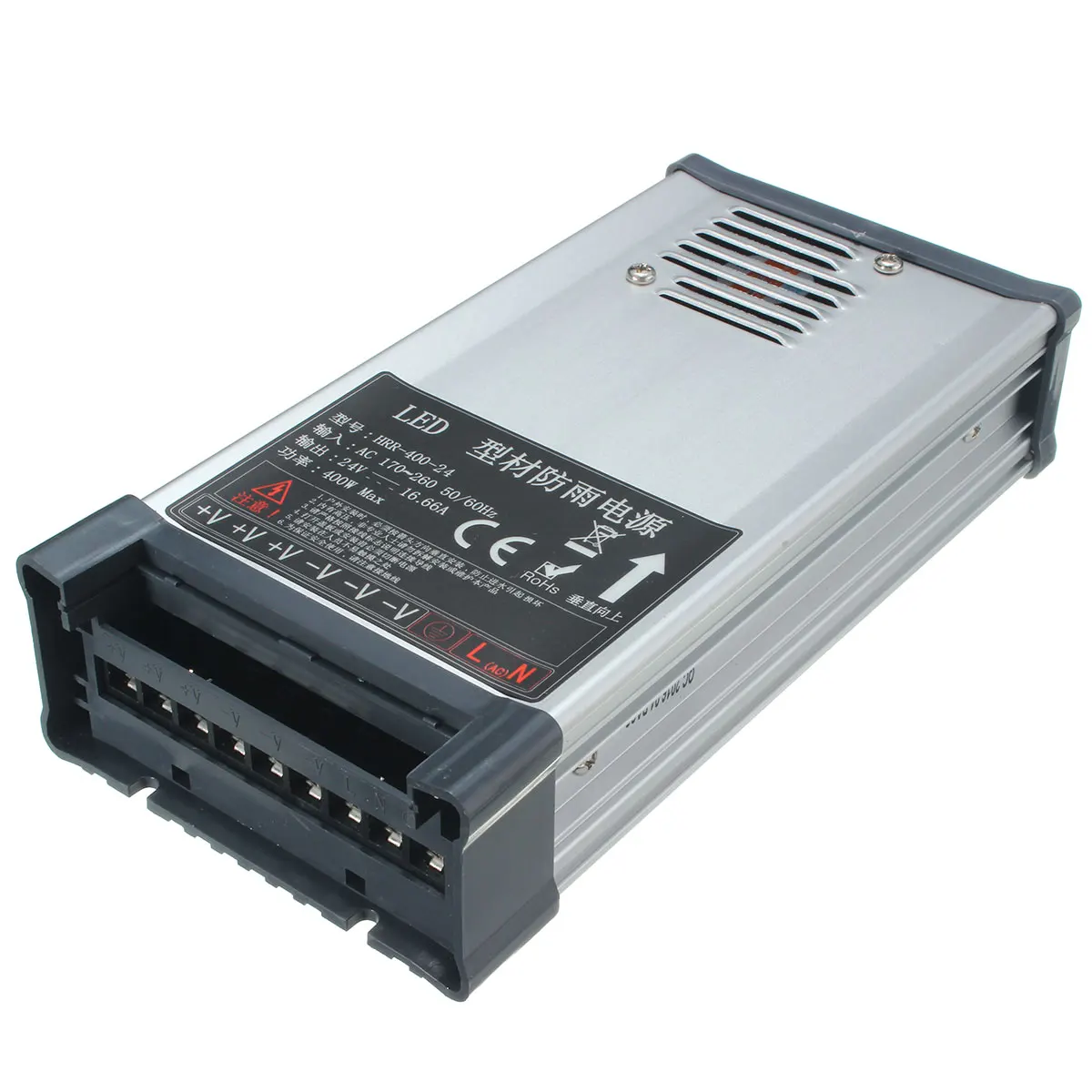 

AC 170V-264V To DC 24V Power Supply Transformer 400W Switching Power Supply Driver Adapter IP65 For LED Strip