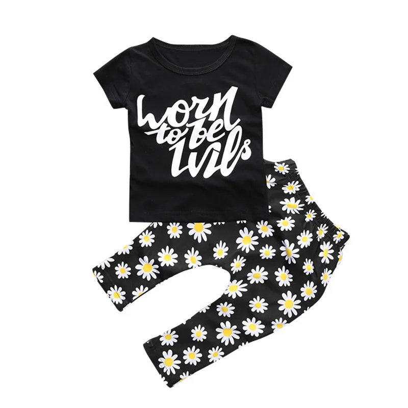 

2pcs Toddler Kids Baby Girls T-shirt Tops+Long Pants Leggings Outfit Clothes Set