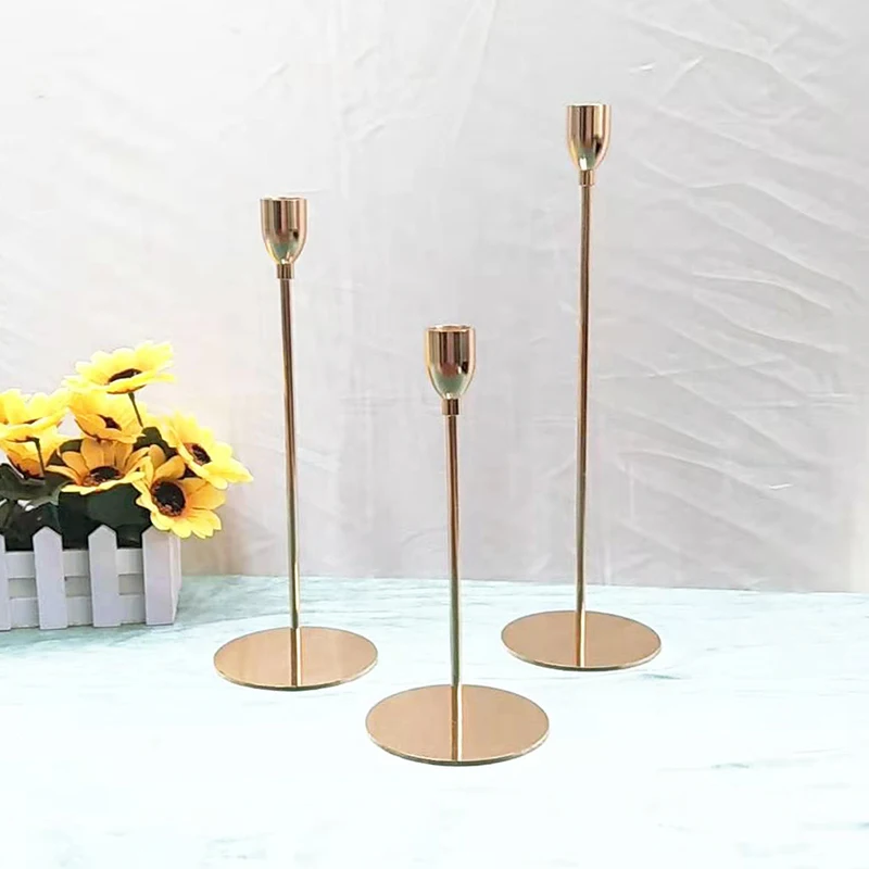 

Chinese Style Metal Candle Holders Simple Golden Wedding Decoration Bar Party Living Room Decor Home Decor Candlestick