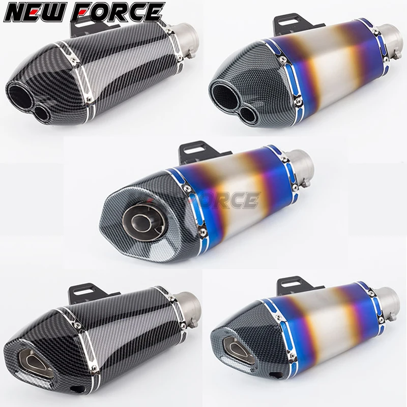 

Motorcycle Akrapovic Exhaust Modified Muffler Pipe Scooter Pit Bike Dirt Motocross Universal Z250 CBR500RR Z900 ZX6R CBR 500RR