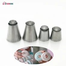 SHENHONG 1 шт. большой Sulta Ne кольцо русская выпечка советы печенье плесень обледенение трубопроводов сопла из нержавеющей стали торт декоратор для десерта