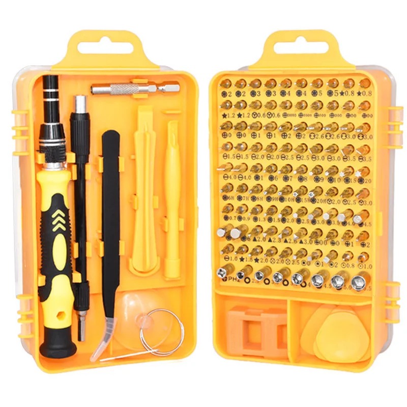 

Multi-function Computer PC Mobile Phone Digital Electronic Device Repair Hand Home Tools Bit 110 in 1 Screwdriver Set