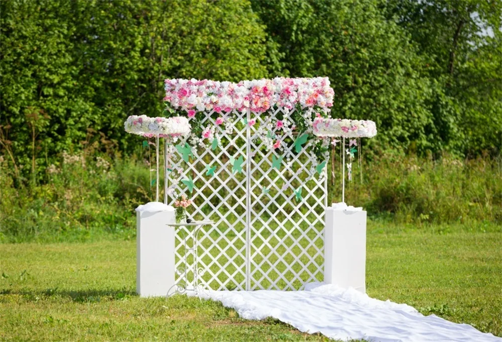 Laeacco Wedding Ceremony Flowers Door Scene Photography Backgrounds Customized Photographic Backdrops For Photo Studio | Электроника