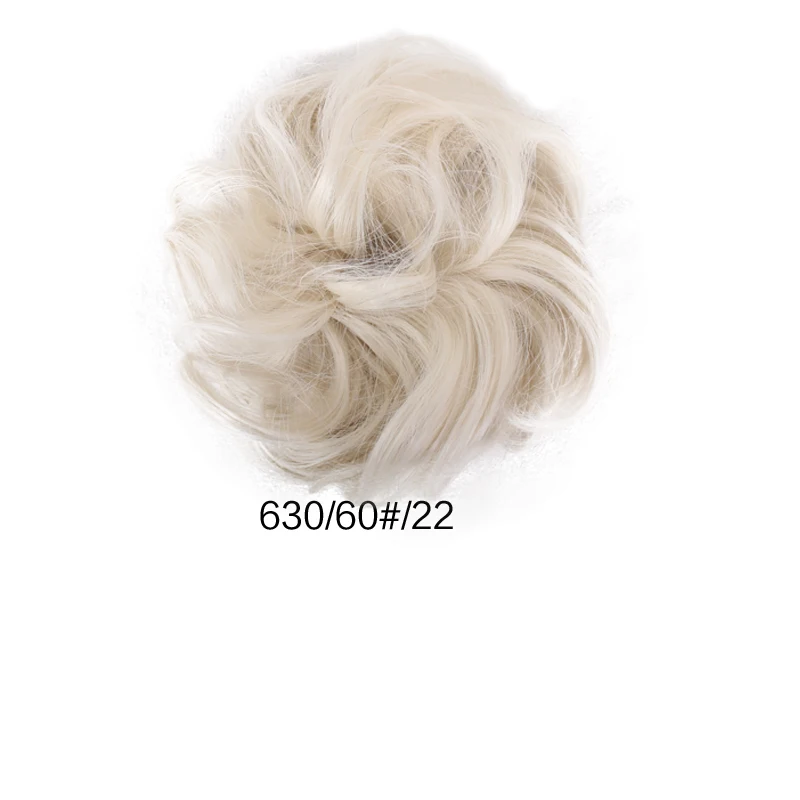 Вьющиеся грязные пучки волос кусок резинки Updo покрытие наращивание волос настоящие как человеческие праздничные украшения «сделай сам» - Цвет: 4