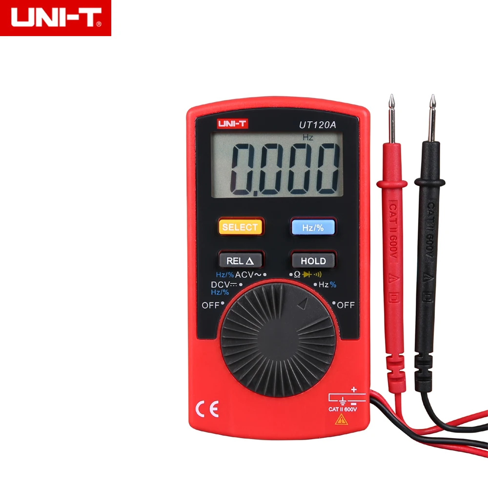 UNI T UT120A/B/C Мини цифровой ЖК мультиметр размер ладони Авто Диапазон AC DC