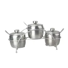 Баночка для специй из нержавеющей стали ароматные приправы горшок соль MSG Карри бутылки банки металлическая банка с ложкой контейнер для специй кухонный аксессуар