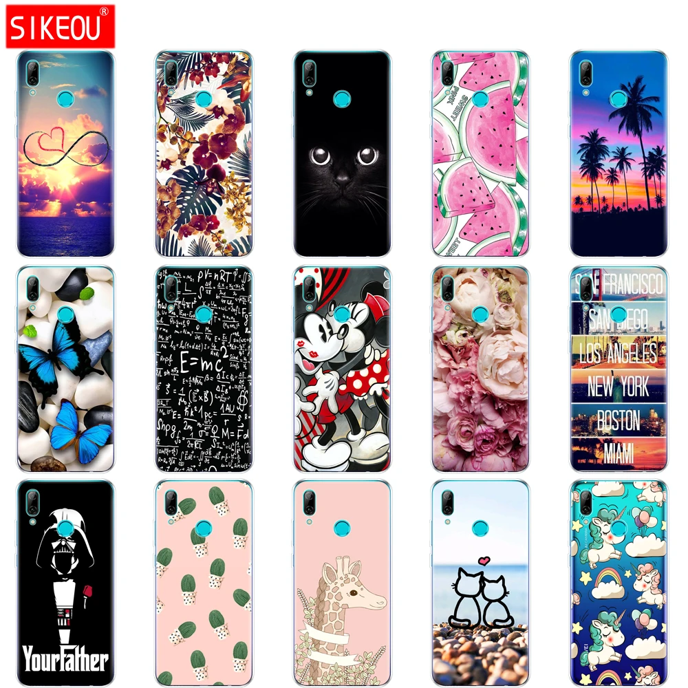 

For Huawei P Smart 2019 Case Fashion Pattern Silicon Soft TPU Cover For Huawei P Smart Case Bumper For Huawei PSmart 2019 Cover