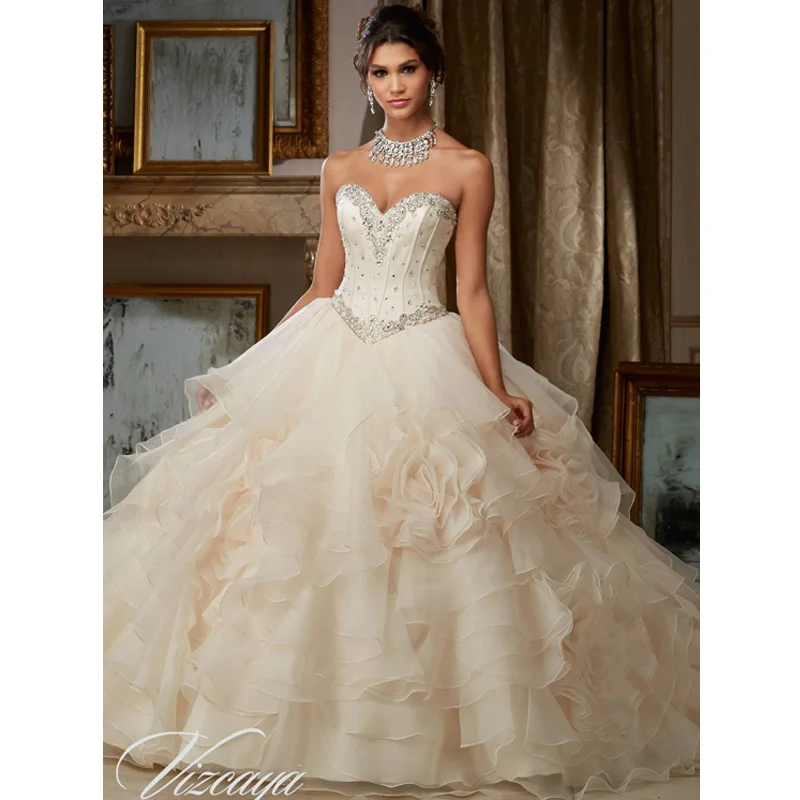 Vestidos де 15 Anos Бисера Органзы Красный Королевский Синий Quinceanera Платья Дешевые Quinceanera Платья Vestido де Дебютантка Платья - Цвет: same as pic