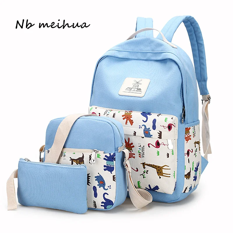 Fresh Backpack Female High Quality Printing Canvas School Bags For Teenager Girls Schoolbag Backpacks Mochila With