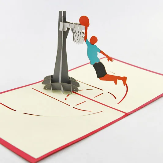 basketball pop up card basketball birthday card basketball bday bdaycard
