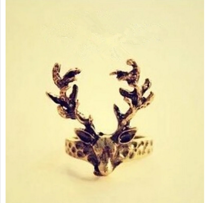Женское модное винтажное кольцо в стиле ретро с оленем и Рогами 8RD113|fashion rings|ring