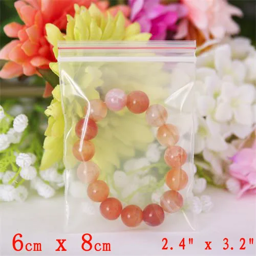 500 Pcs ZIP SEAL 2.4&quotx3.2" CLEAR RECLOSABLE LOCK BAGS 2 Mil SMALL PLASTIC BAGGIES 6cm x 8cm ZIPPER POLY BAG | Дом и сад