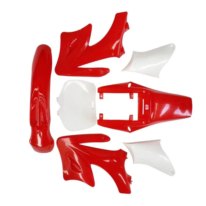 TDPRO мотоцикл питбайк Пластиковый обтекатель задние/передние крылья номерной знак кожухи боковые панели для мотоцикл Apollo Orion Atomik Dirt Bike - Цвет: Red