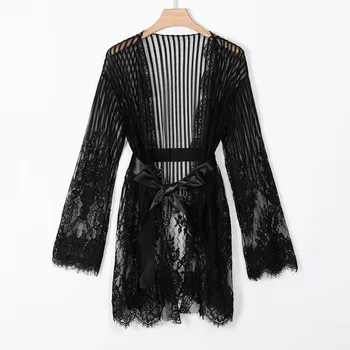 

Women's Sexy Lingerie soft and comfortable Lace Sleepwear Wrap Perspective Underwear Nightwear L50/0114