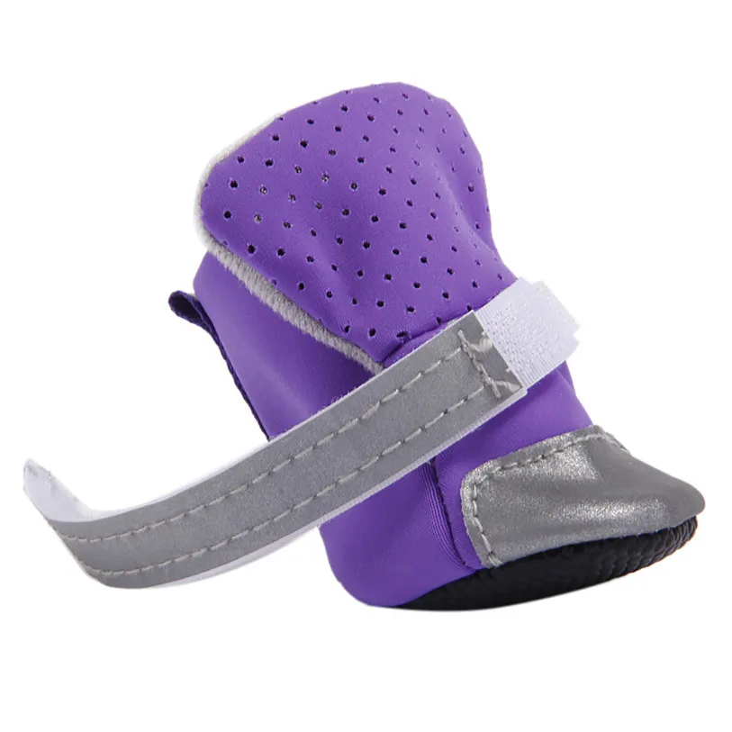 5 Sizes Anti-slip Shoes for Dogs Cats 4PcsSet Reflective Dog Boots Summer Dog Rain Shoes Puppy Sneakers Pet Supplies 40DC26 (1)