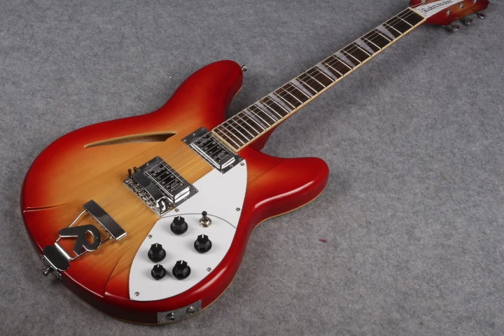 

Cherry red,Semi Hollow body 360 Electric guitar 6 strings guitar, All Color are available FREE SHIPPING