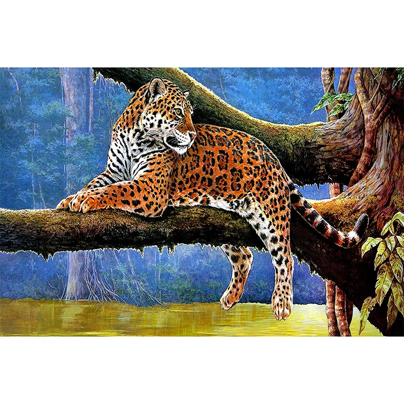 

Zhui Star Full Square Drill 5D DIY Diamond Painting "Tiger on branch" handmade 3D Embroidery Arts Cross Stitch Mosaic Decor gift