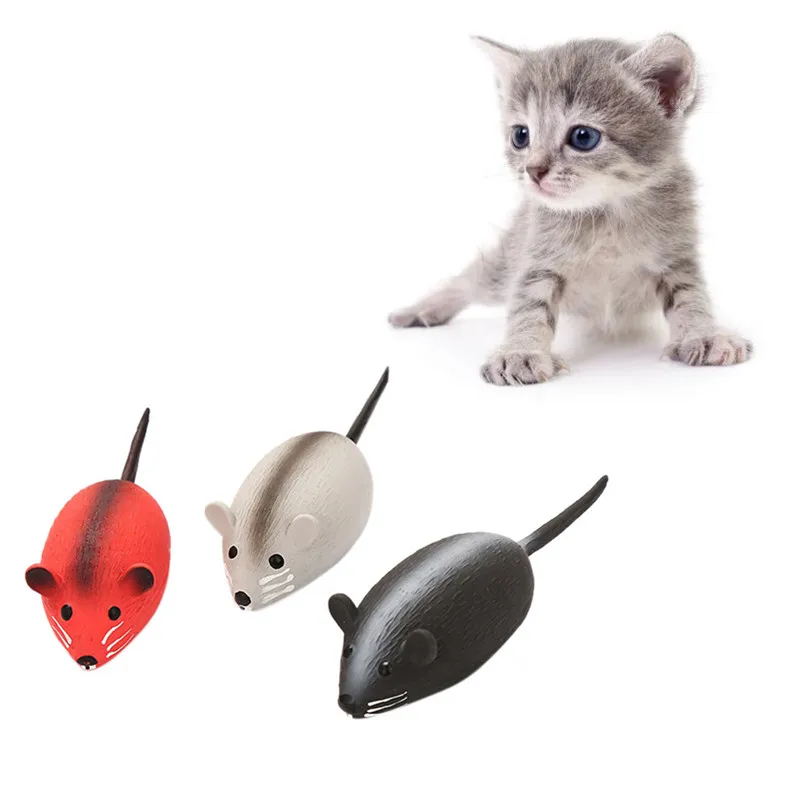 Toys For Cats Mouse Shape Emulsion Toy Cats Toy Pet Three Color Interactive Kitten Toys Juguetes Para Gatos Jouet Chat 40MY24